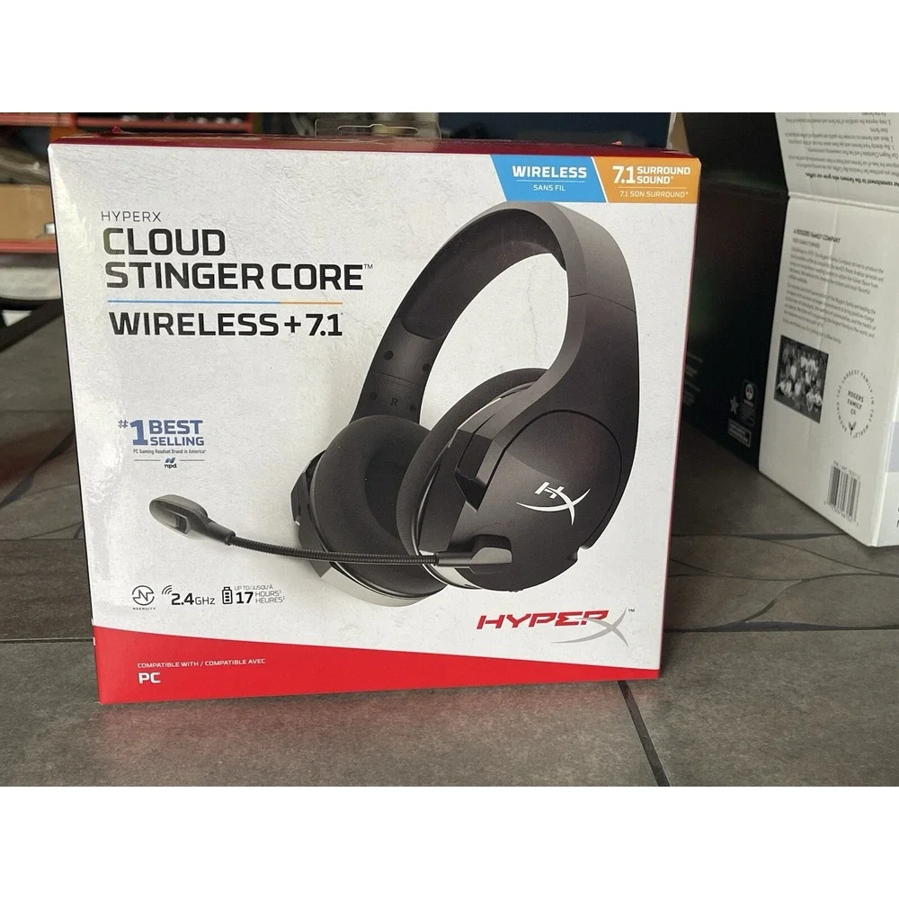 HyperX Cloud Stinger Core Wireless Headphones with Mic , Black New , Sealed